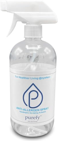 PUREFY Anti-Allergen Spray (24oz), Eliminate matters. Odor eliminators. Unscented. No residue. Asthma and Allergy Safe for babies and pets. Spray for Healtheir Life.
