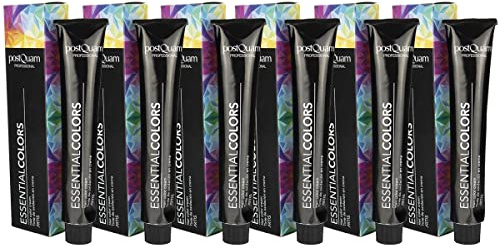 PostQuam - 6er Pack Professionelle Haarfarben mit Hoher Deckkraft - Permanente Haartönung 100% Grauabdeckung Gleichmäßige und Dauerhafte Natürliche Haarfarbe - Mehr als 90 Haarfärbemittel