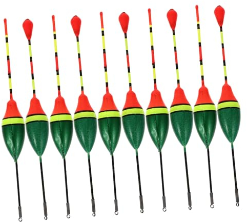 BESPORTBLE 15pcs Fishing Floats Eye-catching Fluorescent Design for Enhanced Visibility for Fishing Situations and Depths Lightweight and Portable Random Color
