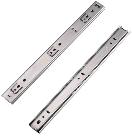 MOCNT 1 Pair (2 Piece) Heavy Duty 27mm Drawer Runners 12inch 300mm Drawer Rail Runners Ball Bearing Steel Drawer Slides Cabinet Sliding Extension Kitchen Desk Rail Runners