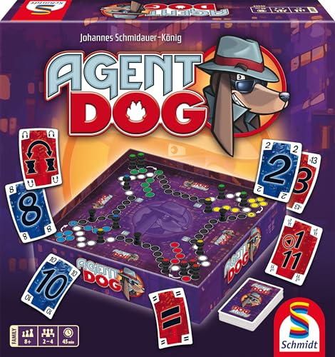 Schmidt Spiele 49454 Agent Dog, Den letzten beissen die Hunde, Familienspiel ab 8 Jahren