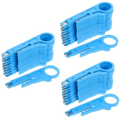 Gatuida 30 Stk Abisolierzange Elektrisches Abisolierwerkzeug Kleine Drahtschneider Elektrische Drahtschneider Stanzwerkzeug Kat. 6 Mini-kabelabisolierer Werkzeuge Für Elektriker Stahl Blue