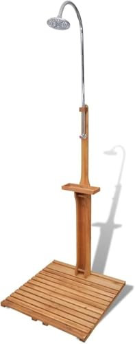 GYDUHYE Gartendusche aus Holz, ideal für den Außenbereich, Gärten und Pools, Urlaub oder Camping