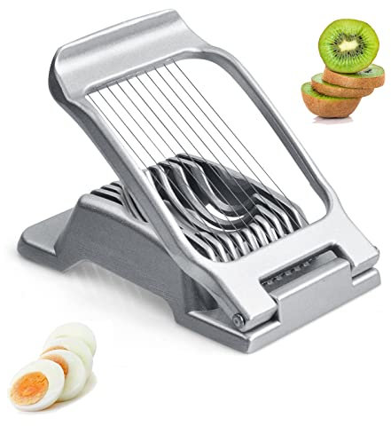 YILANJIN Cortador de Huevos, Cortador de Aluminio Robusto para Huevos, Multifunción Divisores de Huevos Duros Herramienta de Cocina, Divisores Abridor de Huevo para Fresas, Kiwi, Alimentos Blandos