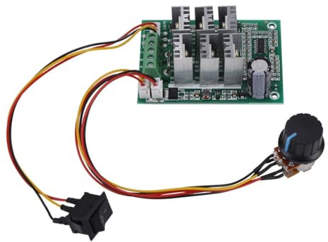 Laroal Controlador de velocidad de motor sin escobillas trifásico de 5 V-36 V CC, 15 A, placa de control del motor, interruptor reversible CW CCW, módulo regulador