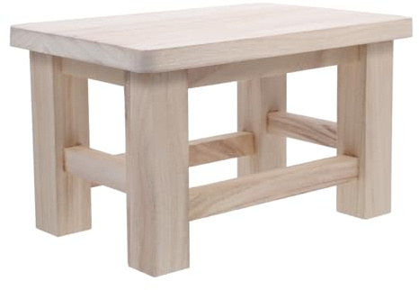 Gatuida Taburete PequeñO De Madera Maciza para Cambiar Zapatos Taburete Bajo Multifuncional Compacto como ReposapiéS O Soporte para Plantas