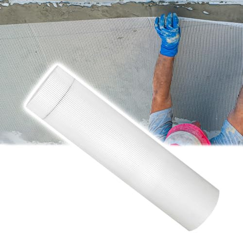 Vetroresina Riparazione Di Pareti Rotolo di rete in fibra di vetro commerciale per calcestruzzo/intonaco/legno, L 50100 150 200 M Nastro in rete per riparazione cartongesso autoadesivo, tessuto(L 100m
