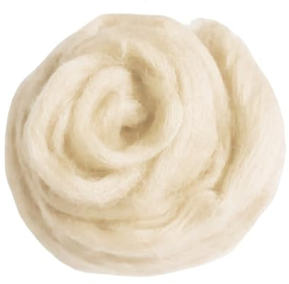 100g/3.52oz Roving Wool, Filzen Wolle, Nadelfilz Wolle, Weiche Filzwolle Märchenwolle mit Box für Nadelfilzen, Nassfilzen, Spinnen & Weben, Perfekt für Bastelprojekte, Puppenherstellung & Dekoration,