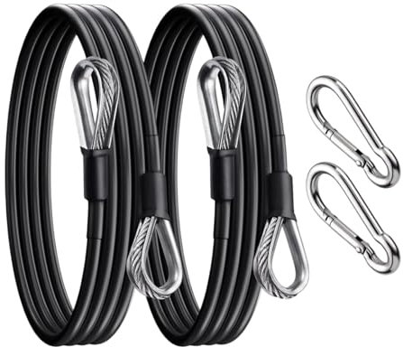 Harilla Cuerda Extensible de Fitness de 2 Piezas, Accesorio Multiusos con Mosquetones para Antebrazo, Hombro Y Espalda.