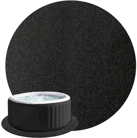 Tapis de jacuzzi, coussin rond de protection de piscine, tapis de sol portable, tapis de sol gonflable, coussin épais et imperméable pour jacuzzi extérieur