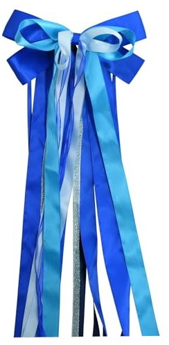 Husalsea Zuckertüten Schleife, Große Geschenkschleife für Schultüte, Schultütendekoration (Blau)
