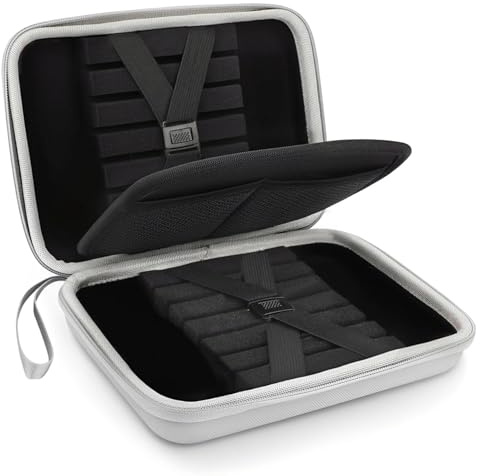 Zyiphor Bolsa de Transporte Impermeable para 12 Dardos de Acero o Blandos con Funda Rígida, Múltiples Bolsillos para Accesorios, Plumas, Ejes, Almacenamiento Portátil para Jugadores de Dardos, Gris