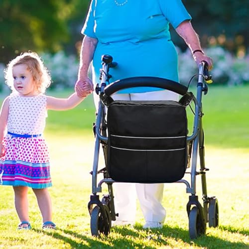 Bolsa Para Silla De Ruedas - Mochila Trasera Con Tiras Reflectantes | Bolsa Portátil Para Hospital Viajes Compras Adultos Rehabilitación Exteriores
