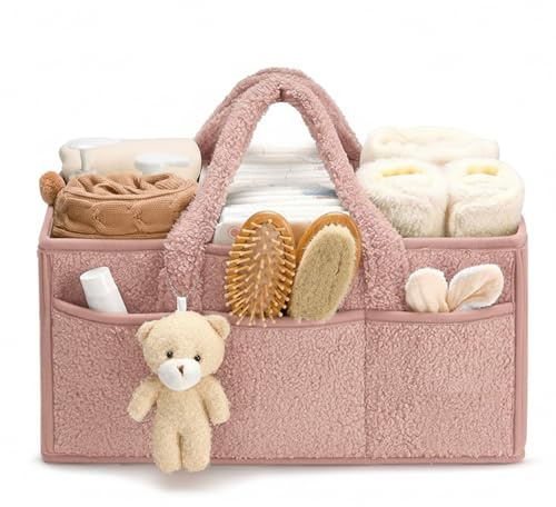 Comioke Organizador Pañales, Organizador de Bolso Cambiador, Cesta Organizadora, Bolso, Para Bebés, de Pañales, Almacenamiento Portátil Para Bebés