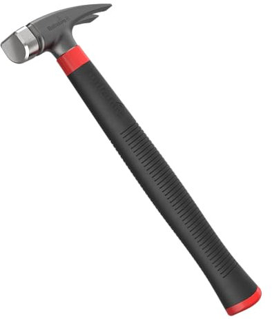 Electrician's Hammer 550g from Hultafors I Made in Sweden I Steel Claw Hammer Optimized for Removing Cable Clips & Nails I U-Shaped Striking Surface for Working on Walls, Corners & Ceilings I 820040