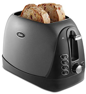 Oster 2 Slice Bread Bagel Toaster Metallic Grey