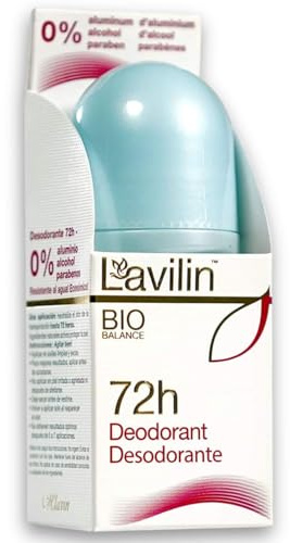 LAVILIN Roll On Deodorant for Women and Men - Aluminum Free Deodorant with Up to 72 Hour Long-Lasting Protection and Odor Control – Alcohol, Paraben and Cruelty FREE Sensitive Skin deodorant (2 oz)