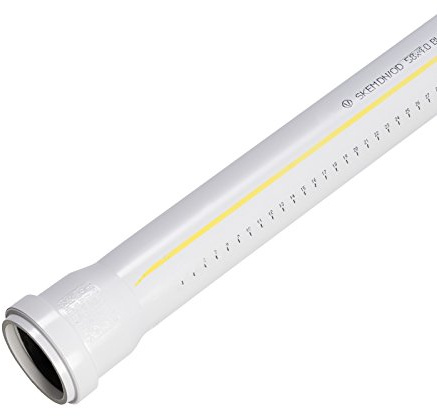 Ostendorf SKOLAN Rohr SKEM DN 70 1000mm 333040 - Schallschutz Abwasserrohr aus Polypropylen, Grau, 1 Stück
