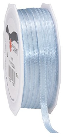 PRÄSENT C.E. Pattberg Satin hellblau, 50 m Satinband zum Einpacken von Geschenken, 6 mm Breite, Geschenkband zum Dekorieren & Basteln, Dekoband, Anlass
