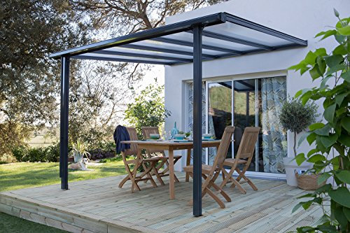 Beckmann Terrassen-Überdachung Trend 312 x 300 cm Anthrazitgrau RAL 7016
