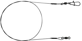 PetrisCatch 5er Set Titan Vorfächer mit Karabiner für Hecht, 40cm, 20kg, 0,33mm, 1x1
