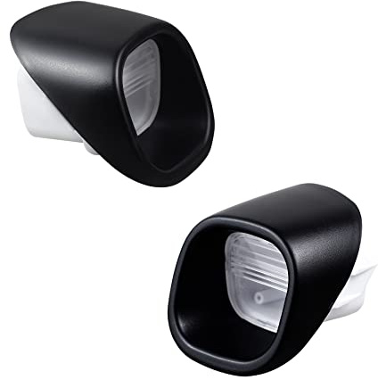 HERCOO License Plate Lights Lamp Lens Left Right Hand Housing Compatible with 1998-2005 Blazer S10 GMC Jimmy GMC Sonoma Oldsmobile Bravada Pickup Truck Rear Step Bumper, Pack of 2