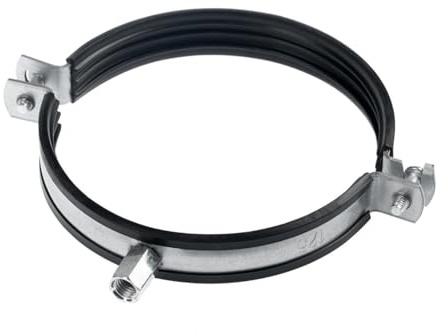1pcs, Collier de Serrage 125mm Avec Joint en Caoutchouc, Filetage M8/M10, Support en Acier Pour Tuyau de Ventilation, Gaine Spiralée ou Descente D’eau, Montage Mural ou Plafond, de Steinberg14