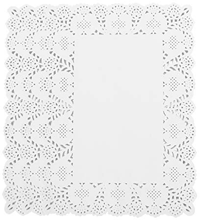 170 Blatt Hohles Saugfähiges Papier Spitze Deckchen Papier Tellerdeckchen Einweg-spitzendeckchen Kuchen Tischsets Aus Spitzenpapier Klein Dekoratives Papier Öl Resistent Weiß