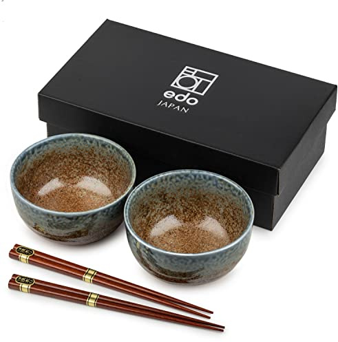 AKI Japanese Bowl and Chopstick Gift Set
