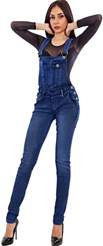 Toocool Salopette Jeans Donna Overall Tuta Intera Jumpsuit Pantaloni XM-987