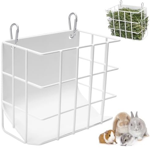 Kaninchen-Heu-Futterstation für Meerschweinchen, Heu, mit robustem Metallrahmen, Kaninchen, Heuhalter, Kaninchen, Heu-Futterstation, Meerschweinchen, Heuhalter, für Kaninchen, Meerschweinchen, Hasen,