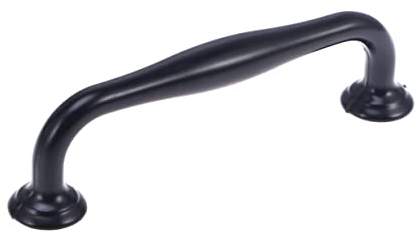 BESTonZON Flacher Schwarzer Moderner Türknopf Zwei Schrankgriff Schubladengriff Aus Aluminiumlegierung Für Küche Und Zuhause
