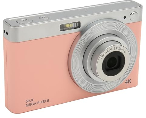 Digitalkamera, 50 MP 4K Video, 8 Fach Optischer Zoom, 2,88 Zoll IPS Bildschirm, Autofokus, 1000 mAh Akku, Kompakte Kleine Kamera für Fotografie, Abschlussfeier, Hochzeit, Reisen