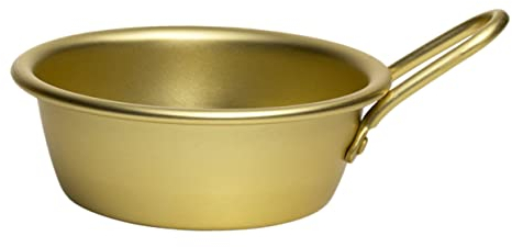 Cabilock 2 Piezas Elegantes Cuencos Dorados Para Restaurante Cuencos De Comida Coreana Con Asa Cuencos Fríos Vajilla Para El Hogar No Porosos Y Ecológicos.