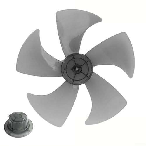 Oceanlend Leicht zu reinigendes Kunststoff-Lüfterblatt für 35,6 cm (14 Zoll) Standventilatoren, Fünfblatt-Design (transparentes Schwarz)