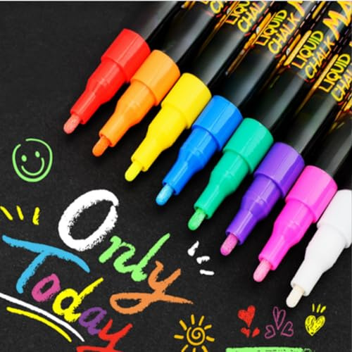 Topspitgo 20 Farben Graffiti Stifte - Abwischbar Whiteboard Marker - 1 mm breiter, glatte Tinte - Fenster, Wandtafeln, Glas - Marker