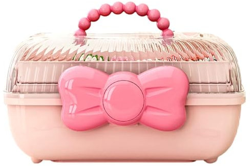 Generisch Kinder Haarschmuck Aufbewahrungs Kasten, Haargummi Organizer, Organizer Für Mädchen Haarspangen, Mehrzweck Aufbewahrungsbox, Für Nähzubehör, Nägel, Haarschmuck, Make Up