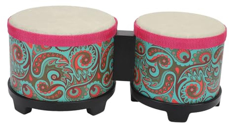 Bongo-Trommel, 5-Zoll-6-Zoll-Kombinations-Bongo-Trommel-Set, Knackiger und Voller Klang, Hand-Bongo-Trommel, Einzigartiges Hand-Percussion-Begleitinstrument für Kinder und (Blaue
