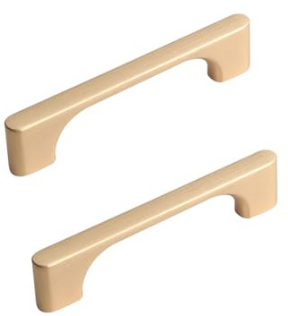 SZLXJMFL Küchengriffe 96mm Lochabstand, 2 Stück Möbelgriffe Zinklegierung | Galvanikfläche, Schubladengriffe Länge: 130/162/194mm Bügelgriff Messing Gebürstet Schrankgriffe 96mm/3.8in