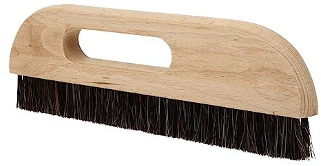 WOONEKY Tapezierbürste Haarbürste Mit Buchenborsten Holzgriff Große Bürste Mit Verdickten Borsten Hitzebeständig Für Glatte Tapetenoberflächen Mit Aufhängeloch