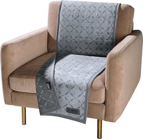 LOOKS BY WOLFGANG JOOP Sessel- und Sofaschoner Baumwollmischung grau Größe 50x200 cm