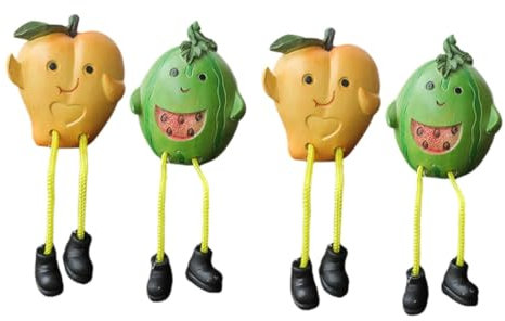 DECHOUS 4pcs Fruit Statue Resin Home Decor Kitchen Table Ornament Dining Accessory