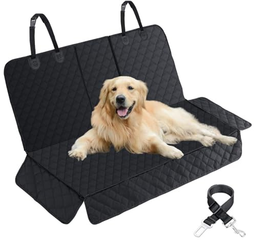 bangminda Autoschondecke Hundedecke Auto für Hund Kinder Wasserdicht Kratzfest Hundedecke Auto Rückbank Autodecke mit Hundegurt Universelle Hund Autoschondecke Rücksitz 135x120 cm
