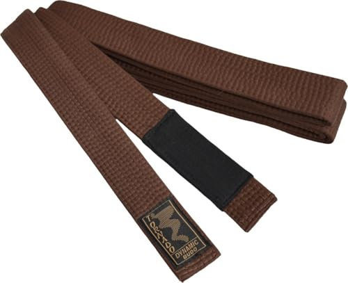 TEKKA BUDO BJJ Gürtel Brazilian Jiu Jitsu Farbgürtel Braun, schwarzer Balken 260 cm