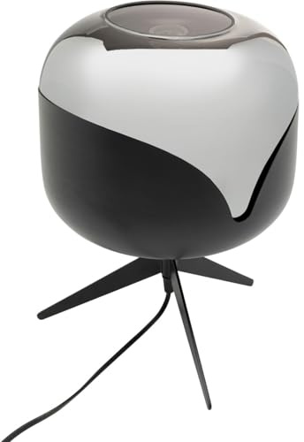Kare Design Tischleuchte Smoke Goblet Ball, Schwarz, Modern, Stahl, Tischlampe, Schlafzimmerlampe, Schreibtischlampe, kein Leuchtmittel enthalten, 35x27x27 cm (H/B/T)
