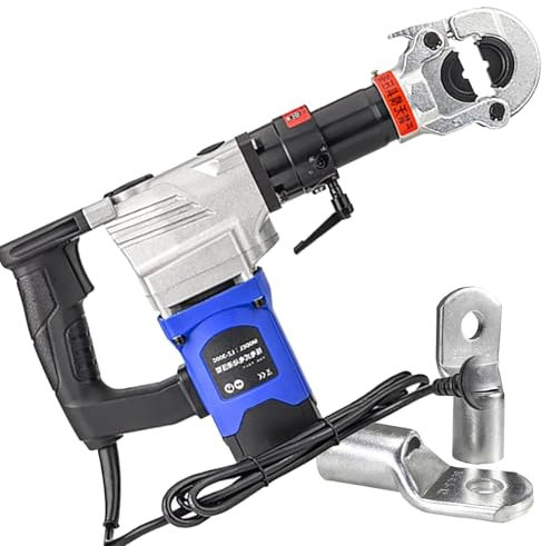VNATWGOO Herramienta De Crimpado HidráUlica De Mano, Cortador De Cable EléCtrico De 2200 W, Crimpadora HidráUlica AutomáTica De Terminales De Cable,LZ-300C