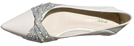 Mary Jane-skor dam casual bekväma klassiska dansskor enkla Mary Jane ballerinas platta loafers dam affärs yoga skor loafers party gymnastik balett dansskor, Vit, 39 EU
