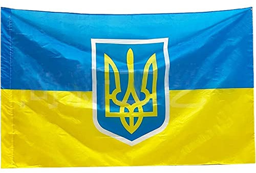 HiyyFloy Bandera De Ucrania 90x150cm, Bandera De Banderas De Ucrania, Grandes Banderas Nacionales De Ucrania para Desfile, Actividades Patrióticas, Decoración del Hogar del Jardín