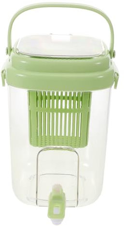 OUNONA Brocca D'acqua Fredda Per Brocca Porta Frigorifero Capacità Isolare Contenitore Dell'acqua Con Rubinetto Bollitore Di Grandi Dimensioni Bevanda Da Frigo Birsa Verde Chiaro Plastica