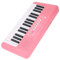 32 Teclas Piano Teclado Compacto y Portátil Teclado Electrónico con Conectividad Múltiple Ideal para Práctica 3 Instrumentos de (rojo fresa)